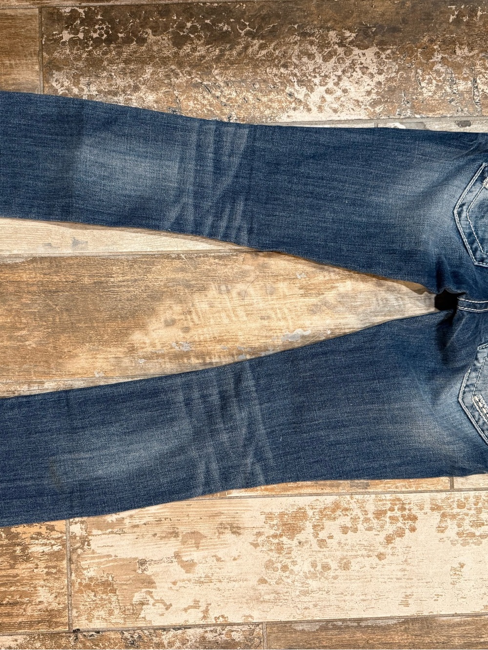 Miss Me Cuffed Straight Classic Women's Blue Slim Jeans